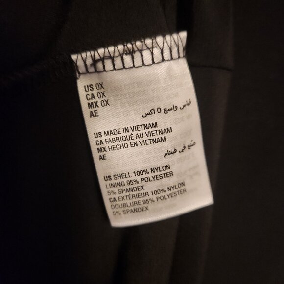 Alfani Black White Mesh Leaf Printed Stretchy Sleeveless Top Size 0X - Picture 6 of 6